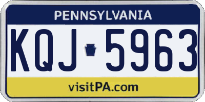 PA license plate KQJ5963
