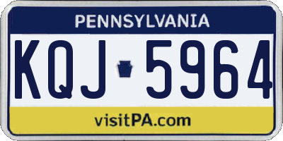 PA license plate KQJ5964