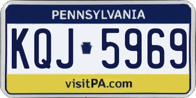 PA license plate KQJ5969