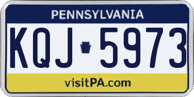 PA license plate KQJ5973