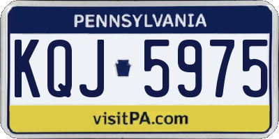 PA license plate KQJ5975