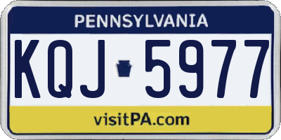 PA license plate KQJ5977