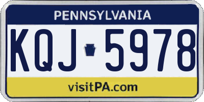 PA license plate KQJ5978
