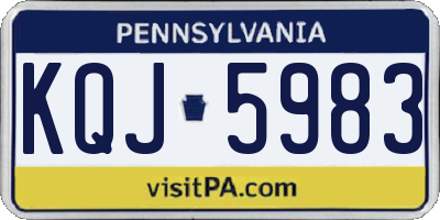 PA license plate KQJ5983