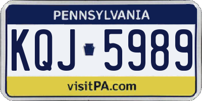 PA license plate KQJ5989