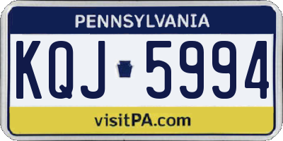 PA license plate KQJ5994