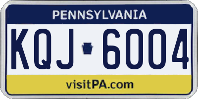 PA license plate KQJ6004
