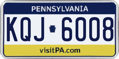 PA license plate KQJ6008
