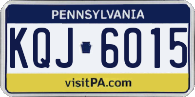 PA license plate KQJ6015