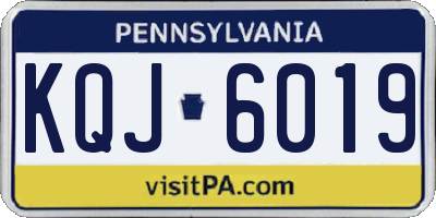 PA license plate KQJ6019