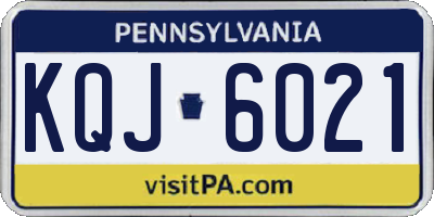 PA license plate KQJ6021