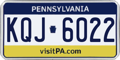 PA license plate KQJ6022