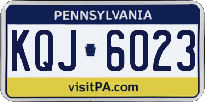 PA license plate KQJ6023