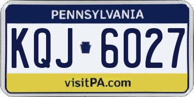 PA license plate KQJ6027