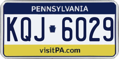 PA license plate KQJ6029