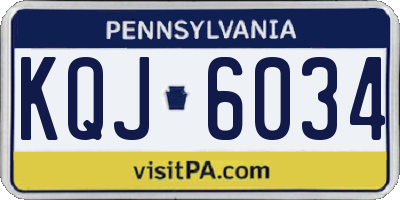 PA license plate KQJ6034