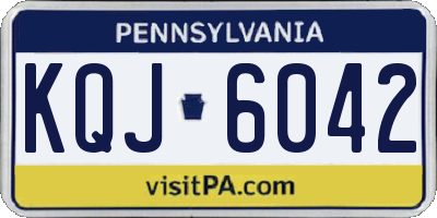 PA license plate KQJ6042