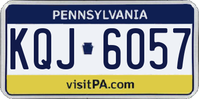 PA license plate KQJ6057