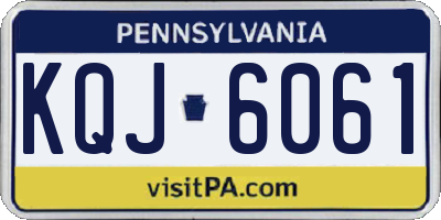 PA license plate KQJ6061