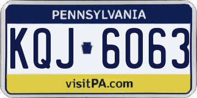 PA license plate KQJ6063