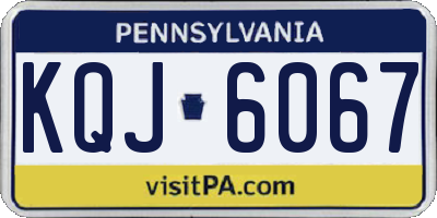 PA license plate KQJ6067