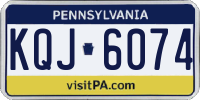 PA license plate KQJ6074