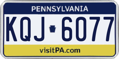 PA license plate KQJ6077