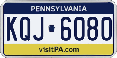 PA license plate KQJ6080