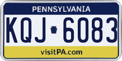 PA license plate KQJ6083
