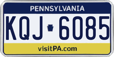 PA license plate KQJ6085