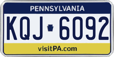 PA license plate KQJ6092