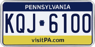 PA license plate KQJ6100