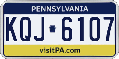 PA license plate KQJ6107