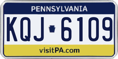 PA license plate KQJ6109