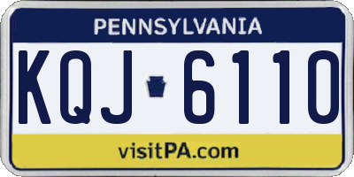 PA license plate KQJ6110