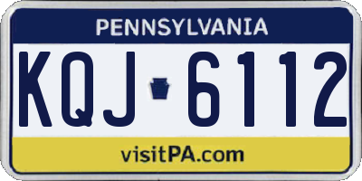 PA license plate KQJ6112