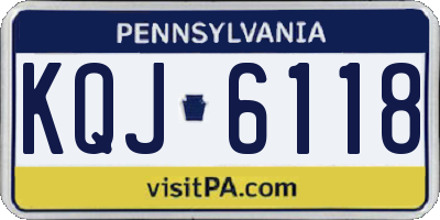 PA license plate KQJ6118