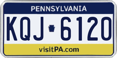 PA license plate KQJ6120