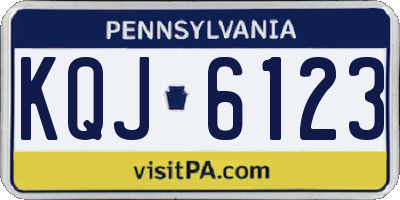 PA license plate KQJ6123