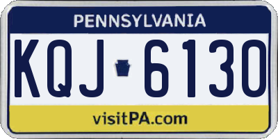 PA license plate KQJ6130