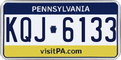 PA license plate KQJ6133