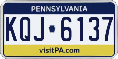 PA license plate KQJ6137