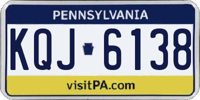PA license plate KQJ6138