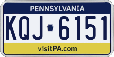 PA license plate KQJ6151