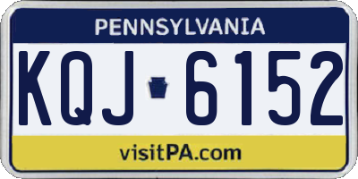 PA license plate KQJ6152