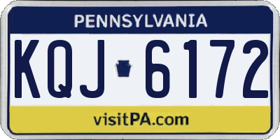 PA license plate KQJ6172