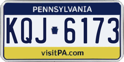 PA license plate KQJ6173