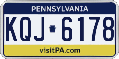 PA license plate KQJ6178