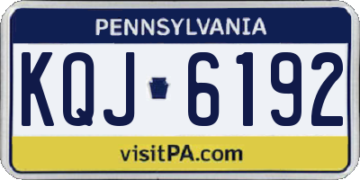 PA license plate KQJ6192