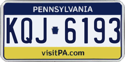 PA license plate KQJ6193